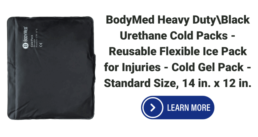 BodyMed Heavy Duty\Black Urethane Cold Packs - Reusable Flexible Ice Pack
for Injuries - Cold Gel Pack - Standard Size, 14 in. x 12 in