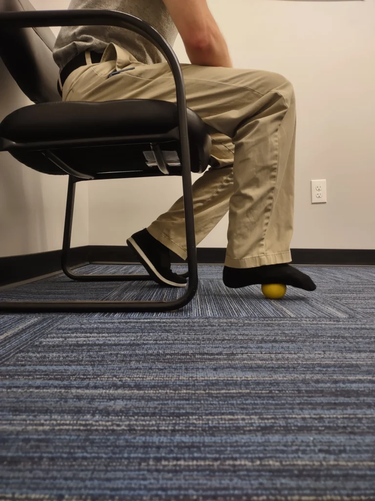 massage with lacross ball- no mask